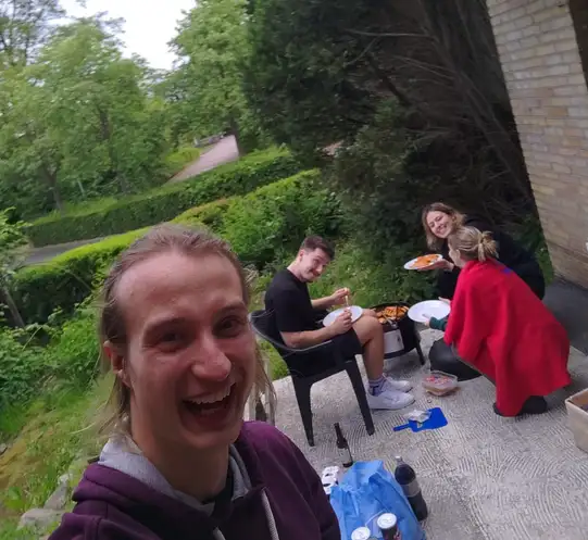 Grillen bei Mariia nach dem Turnier